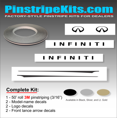 Infiniti emblem logo vinyl decal pinstripe graphic sticker stripe