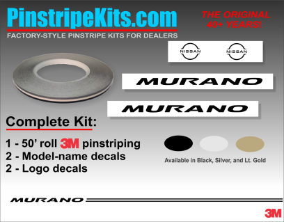 Nissan Altima Maxima Versa Xterra Pathfinder Titan versa Frontier Rogue Pathfinder Murano vinyl pinstripe emblem stripe logo decal graphic