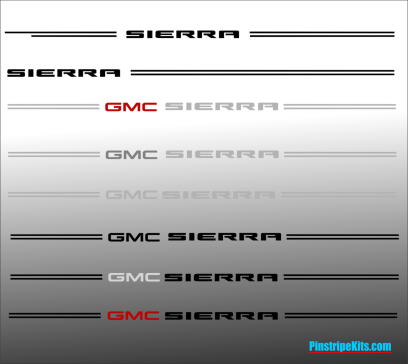 GMC Terrain Sierra acadia terrain yukon envoy vinyl pinstripe emblem stripe logo decal graphic