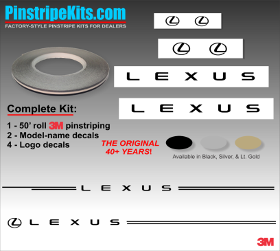 Lexus vinyl pinstripe emblem stripe logo decal graphic