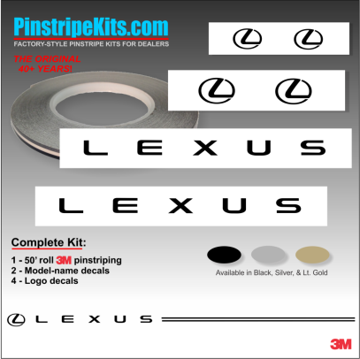Lexus vinyl pinstripe emblem stripe logo decal graphic