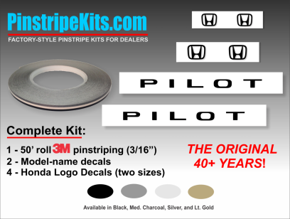 Honda Pilot Accord Civic CRV CR-V Odyssey Pilot Ridgeline Fit HRV HR-V Crosstour vinyl pinstripe emblem logo decal graphic stripe sticker kit