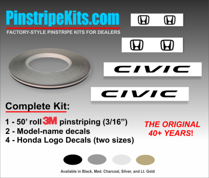 Honda Pilot Accord Civic CRV CR-V Odyssey Pilot Ridgeline Fit HRV HR-V Crosstour vinyl pinstripe emblem logo decal graphic stripe sticker kit
