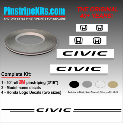 Honda Pilot Accord Civic CRV CR-V Odyssey Pilot Ridgeline Fit HRV HR-V Crosstour vinyl pinstripe emblem logo decal graphic stripe sticker kit