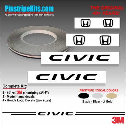 Honda Pilot Accord Civic CRV CR-V Odyssey Pilot Ridgeline Fit HRV HR-V Crosstour vinyl pinstripe emblem logo decal graphic stripe sticker kit