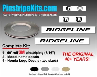 Honda Pilot Accord Civic CRV CR-V Odyssey Pilot Ridgeline Fit HRV HR-V Crosstour vinyl pinstripe emblem logo decal graphic stripe sticker kit