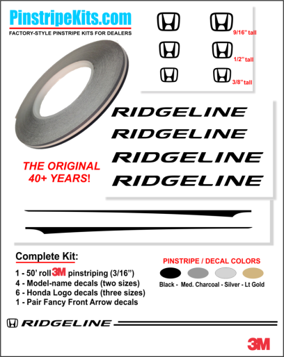 Honda Pilot Accord Civic CRV CR-V Odyssey Pilot Ridgeline Fit HRV HR-V Crosstour vinyl pinstripe emblem logo decal graphic stripe sticker kit