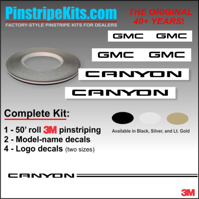 GMC Sierra Acadia terrain yukon envoy canyon denali vinyl pinstripe emblem stripe logo decal graphic