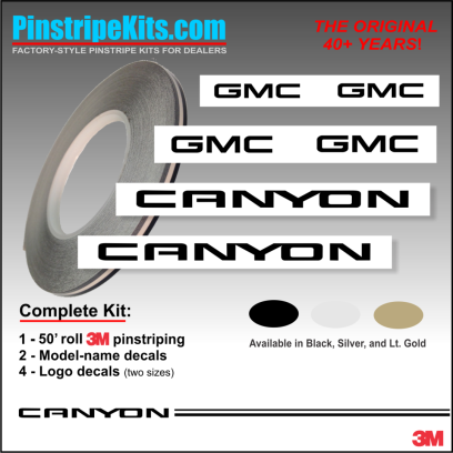 GMC Sierra Acadia terrain yukon envoy canyon denali vinyl pinstripe emblem stripe logo decal graphic