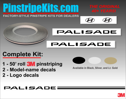Hyun Elantra Sante Fe Accent Tucson Sonata vinyl pinstripe emblem stripe logo decal graphic