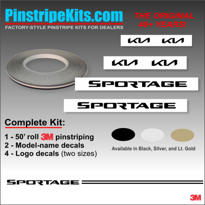 Kia Sportage Sorento Rio Optima Soul Sedona  vinyl pinstripe emblem stripe logo decal graphic