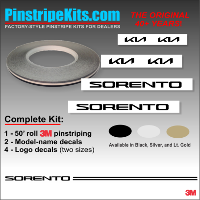 Kia Sportage Sorento Rio Optima Soul Sedona  vinyl pinstripe emblem stripe logo decal graphic