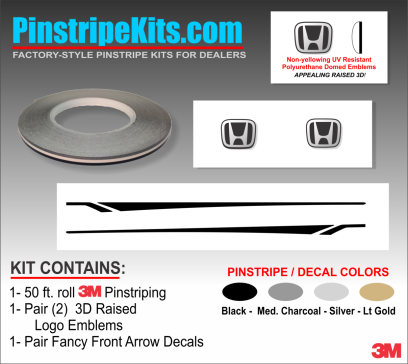 Honda CR-V CRV Accord Civic Ridgeline Odyssey HR-V Passport Pilot vinyl  logo emblem decal pinstripe kit