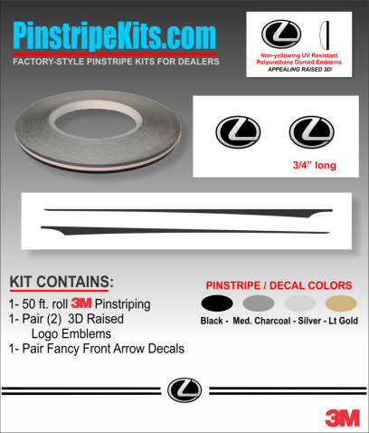 Lexus vinyl pinstripe emblem stripe logo decal graphic