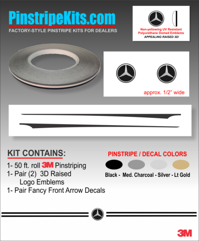 Mercedes-Benz vinyl pinstripe emblem stripe logo decal graphic