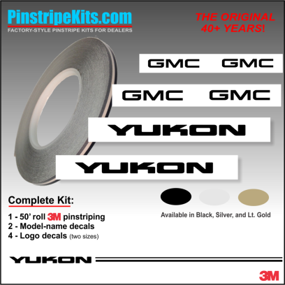 GMC Sierra Acadia terrain yukon envoy canyon denali vinyl pinstripe emblem stripe logo decal graphic