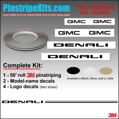 GMC Sierra Acadia terrain yukon envoy canyon denali vinyl pinstripe emblem stripe logo decal graphic