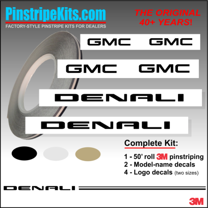 GMC Sierra Acadia terrain yukon envoy canyon denali vinyl pinstripe emblem stripe logo decal graphic