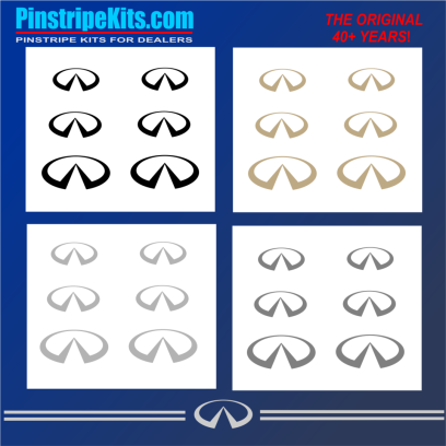 Infiniti emblem logo vinyl decal pinstripe graphic sticker stripe