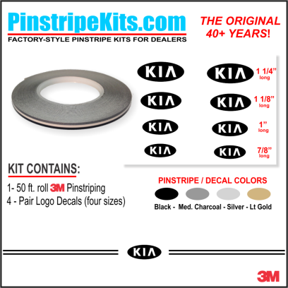 Kia Sportage Sorento Rio Optima Soul Sedona  vinyl pinstripe emblem stripe logo decal graphic