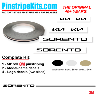 Kia Sportage Sorento Rio Optima Soul Sedona  vinyl pinstripe emblem stripe logo decal graphic