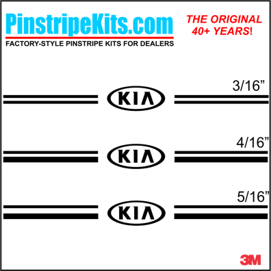 Kia Sportage Sorento Rio Optima Soul Sedona  vinyl pinstripe emblem stripe logo decal graphic
