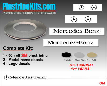 Mercedes-Benz vinyl emblem logo decal pinstripe