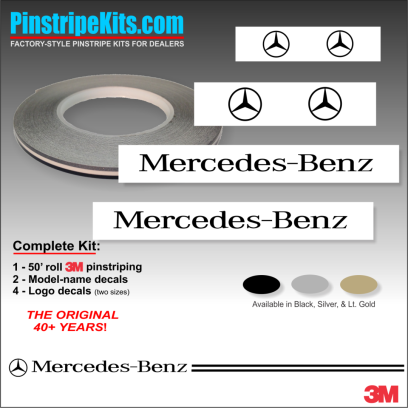 Mercedes-Benz vinyl emblem logo decal pinstripe