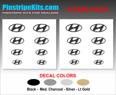 Hyun Elantra Sante Fe Accent Tucson Sonata vinyl pinstripe emblem stripe logo decal graphic
