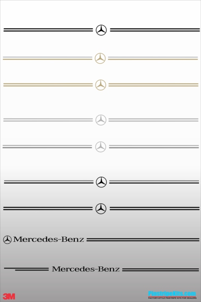 Mercedes-Benz vinyl pinstripe emblem stripe logo decal graphic