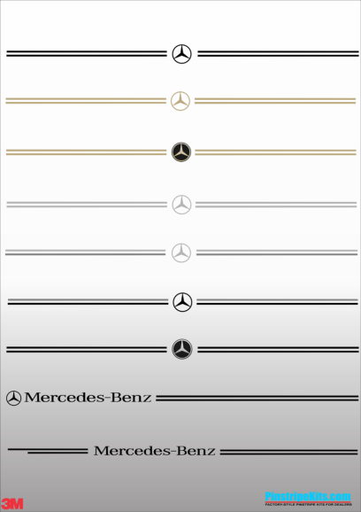 Mercedes-Benz vinyl pinstripe emblem stripe logo decal graphic