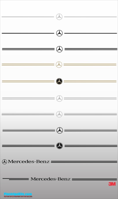 Mercedes-Benz vinyl pinstripe emblem stripe logo decal graphic