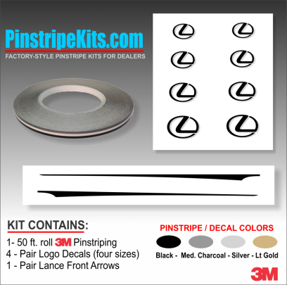 Lexus vinyl pinstripe emblem stripe logo decal graphic