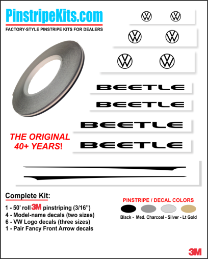 VW Volkswagon Jetta Passat Beetle vinyl pinstripe emblem stripe logo decal graphic