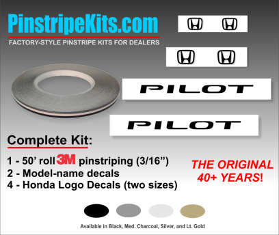 Honda Pilot Accord Civic CRV CR-V Odyssey Pilot Ridgeline Fit HRV HR-V Crosstour vinyl pinstripe emblem logo decal graphic stripe sticker kit