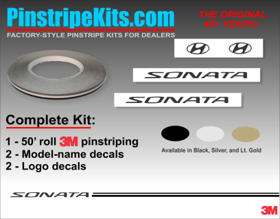 Hyun Elantra Sante Fe Accent Tucson Sonata vinyl pinstripe emblem stripe logo decal graphic