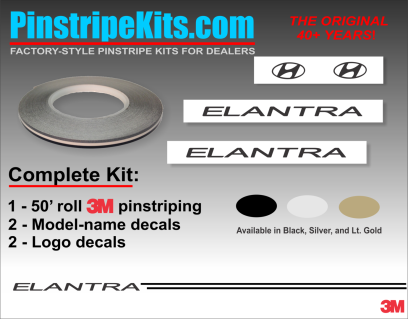 Hyun Elantra Sante Fe Accent Tucson Sonata vinyl pinstripe emblem stripe logo decal graphic