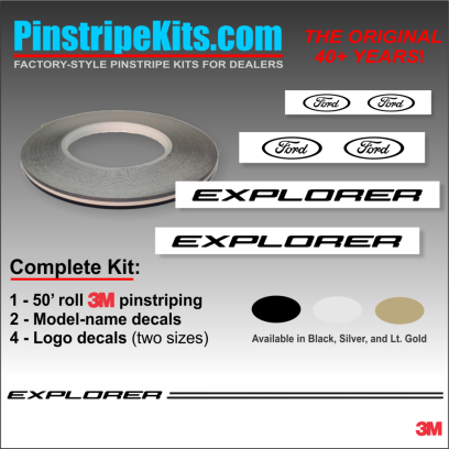 Ford focus explorer f150 expedition taurus escape fusion vinyl pinstripe emblem stripe logo decal graphic