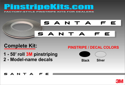 Hyun Elantra Sante Fe Accent Tucson Sonata vinyl pinstripe emblem stripe logo decal graphic
