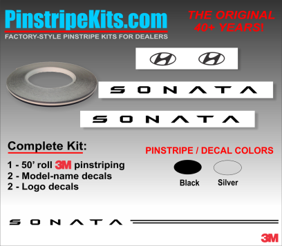 Hyun Elantra Sante Fe Accent Tucson Sonata vinyl pinstripe emblem stripe logo decal graphic