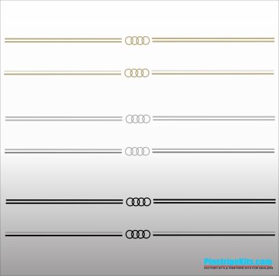 Audi A3, A4, A6, Q3, Q5, Q7pinstripe logo emblem decal kit emblem logo vinyl decal pinstripe graphic sticker stripe