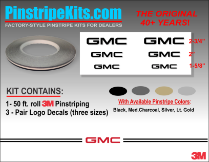 GMC Terrain Sierra acadia terrain yukon envoy vinyl pinstripe emblem stripe logo decal graphic