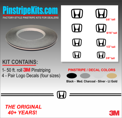 Honda Pilot Accord Civic CRV CR-V Odyssey Pilot Ridgeline Fit HRV HR-V Crosstour vinyl pinstripe emblem logo decal graphic stripe sticker kit