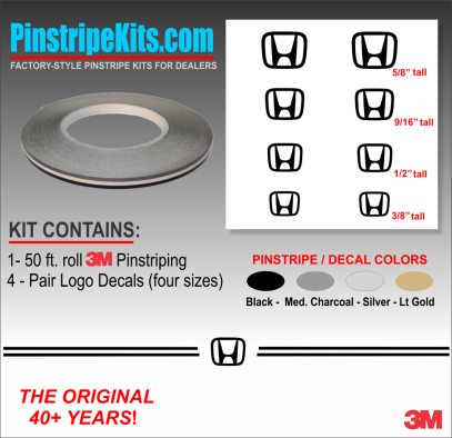 Honda Pilot Accord Civic CRV CR-V Odyssey Pilot Ridgeline Fit HRV HR-V Crosstour vinyl pinstripe emblem logo decal graphic stripe sticker kit