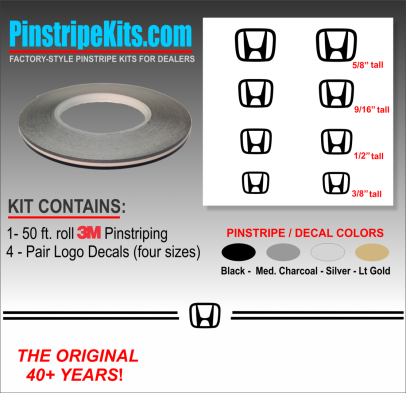 Honda Pilot Accord Civic CRV CR-V Odyssey Pilot Ridgeline Fit HRV HR-V Crosstour vinyl pinstripe emblem logo decal graphic stripe sticker kit