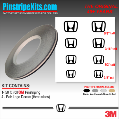 Honda Pilot Accord Civic CRV CR-V Odyssey Pilot Ridgeline Fit HRV HR-V Crosstour vinyl pinstripe emblem logo decal graphic stripe sticker kit