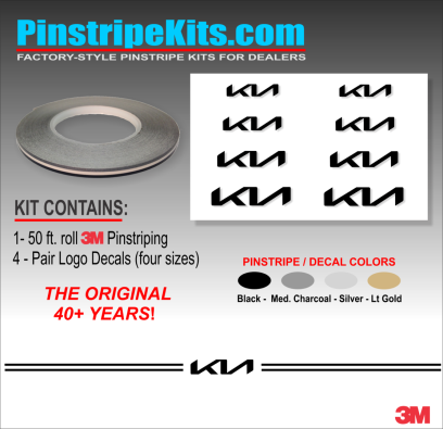 Kia Sportage Sorento Rio Optima Soul Sedona  vinyl pinstripe emblem stripe logo decal graphic