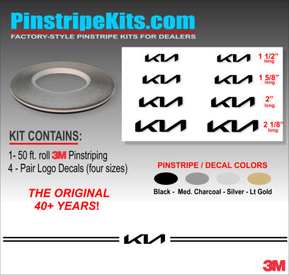 Kia Sportage Sorento Rio Optima Soul Sedona  vinyl pinstripe emblem stripe logo decal graphic