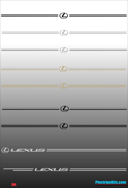 Lexus vinyl pinstripe emblem stripe logo decal graphic