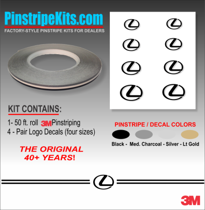 Lexus vinyl pinstripe emblem stripe logo decal graphic